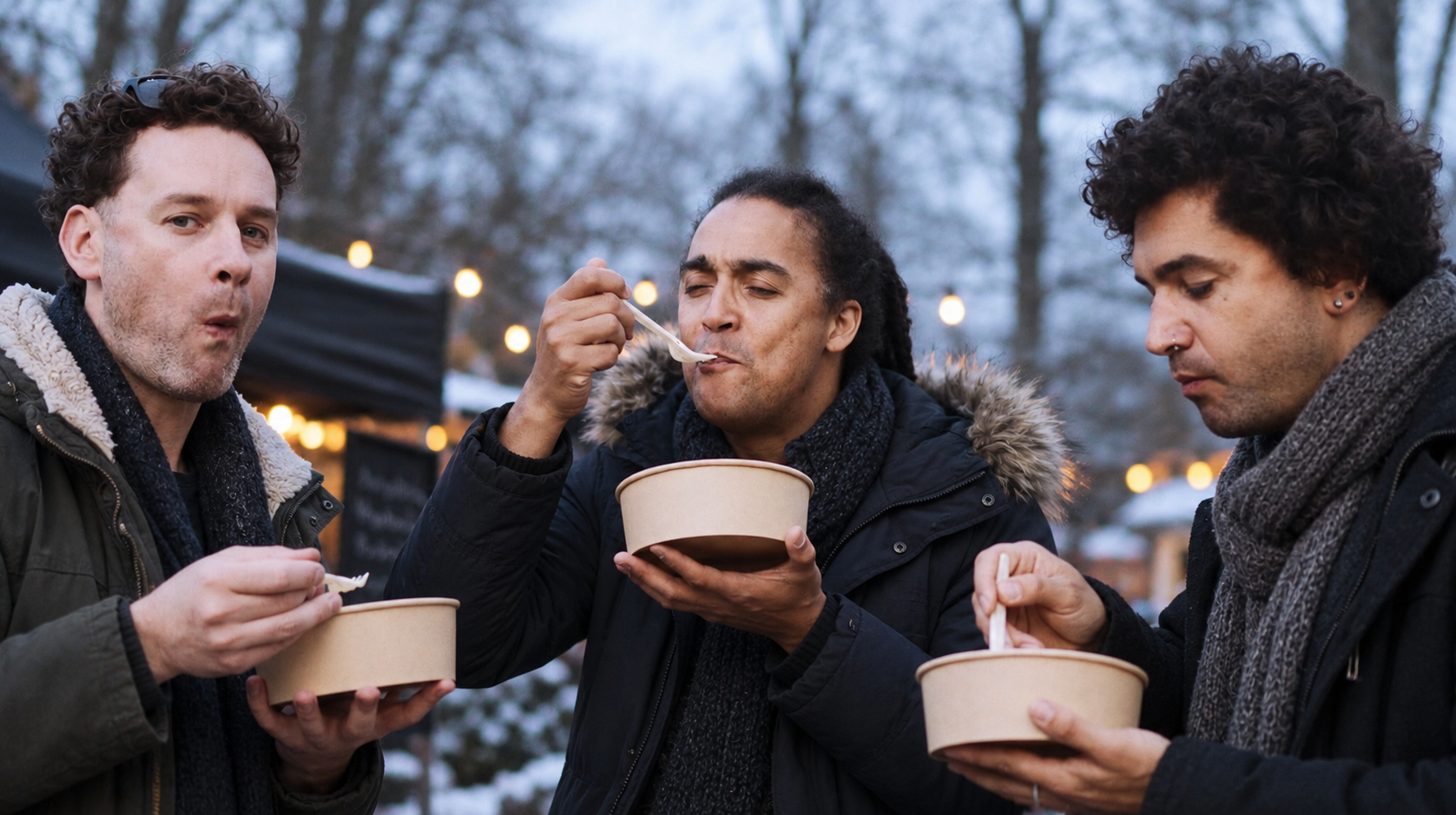 People enjoying a HUNGER street food event